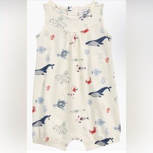 Nordstrom Cotton Knit Sleeveless Romper